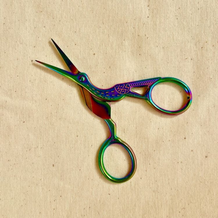 ψαλιδι χειροτεχνίας κεντήματος πελαργός thread jar