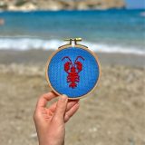 Κιτ κεντήματος σταυροβελονιά αστακος καλοκαίρι thread jar